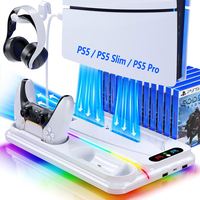 Ukor PS5 Cooling and Charging Dock, Compatible with PlayStation 5 Standard and Slim Consoles (Disc & Digital), Featuring Dual...