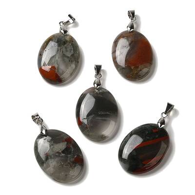 Natural African Bloodstone Pendants