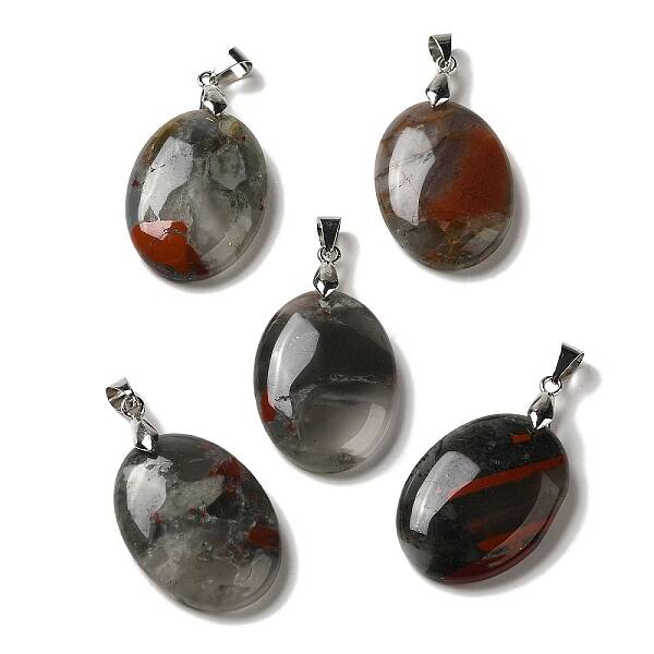 Natural African Bloodstone Pendants