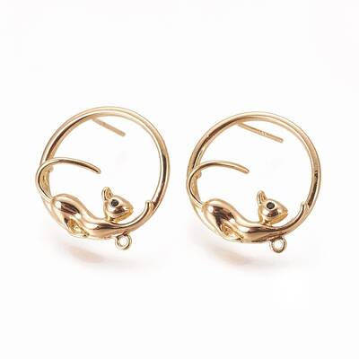 Brass Ear Stud Components
