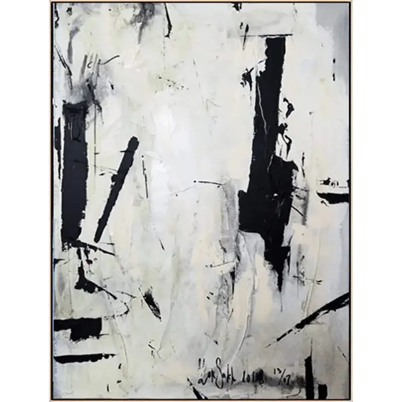 Abstract Black White Wall Art Painting Large Abstract Painting On Canvas | POTENTIAL