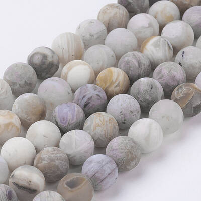 Natural Bamboo Leaf Agate Beads Strands