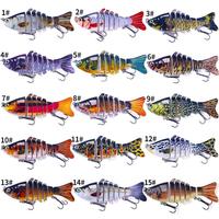 Artificial Fishing Lure Set, 15pcs/set Multi Sections Bionic Fishing Bait with Hook, Outdoor Fishing Accessories, Fishing Sp...