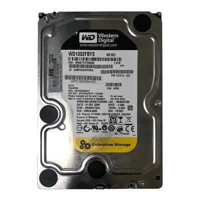 583311-001 HP 1TB 3Gb/s SATA 7200 3.5-Inch Hard Drive