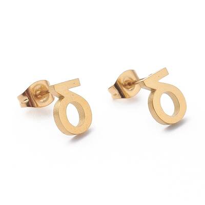 Ion Plating(IP) 304 Stainless Steel Stud Earrings