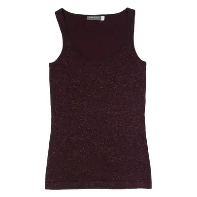 MINT VELVET Sparkle Womens Vest Maroon Sleeveless UK 8