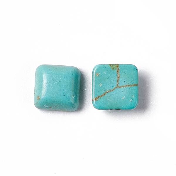 Craft Findings Dyed Synthetic Turquoise Gemstone Flat Back Cabochons