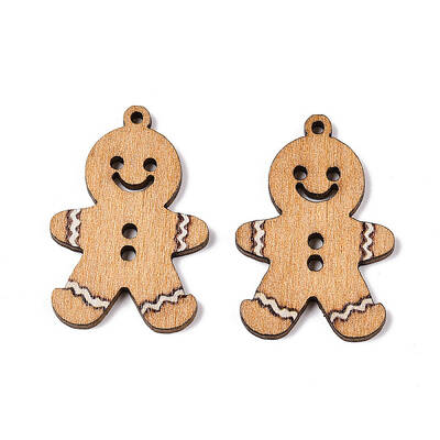 Printed Poplar Wood Pendants