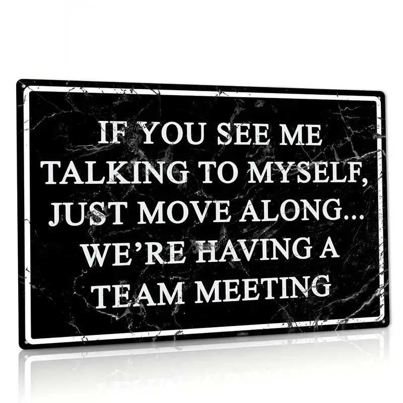 Slogan Graphic Metal Sign, 1 Count Funny Slogan Pattern Retro Hanging Plaque, Hanging Wall Art for Home Living Room Office De...