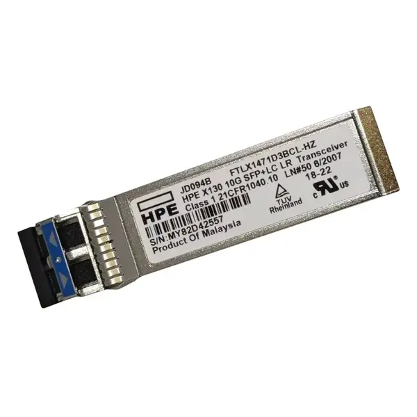 JD094B HP ProCurve X130 10Gb/s 10GBase-LR Single-Mode Fibre 1310nm 10km Duplex LC Connector SFP+ Transceiver Module