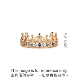 'The Art of Romance' 18K Rose Gold Sapphire Crown Ring
