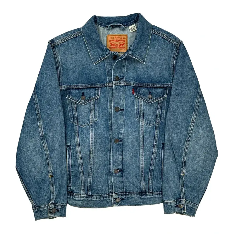 Levis Embroidered Denim Jacket - XL Blue Cotton