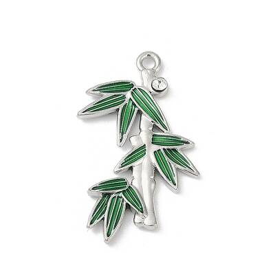 Rack Plating Alloy Enamel Rhinestone Pendants