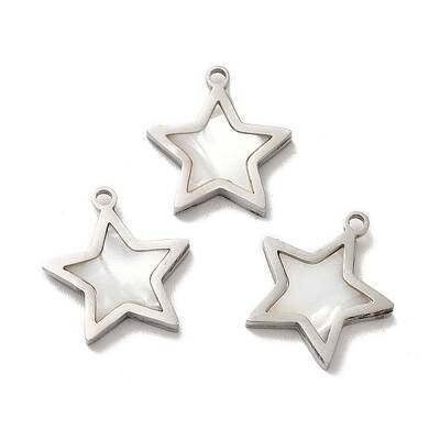 304 Stainless Steel Star Charms