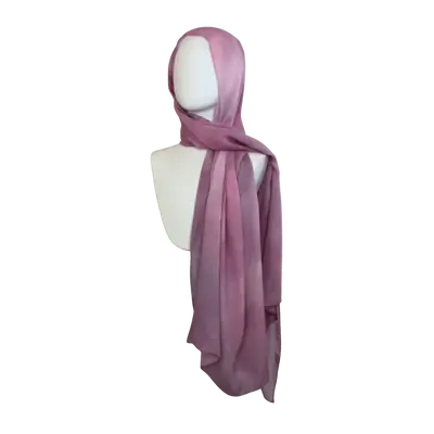 Watercolor Dusty Mauve Pink Printed Bamboo Modal Designer Hijab - Dusty Mauve Muse