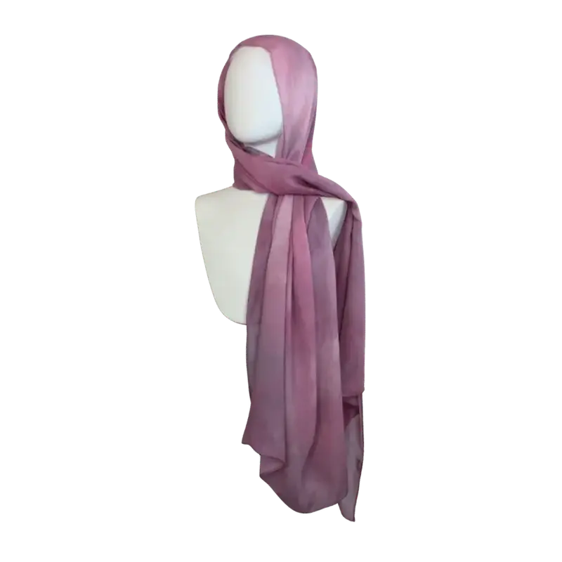 Watercolor Dusty Mauve Pink Printed Bamboo Modal Designer Hijab - Dusty Mauve Muse