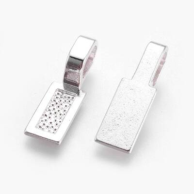 Tibetan Style Alloy Glue-on Flat Pad Bails
