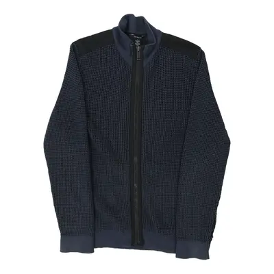 Calvin Klein Jeans Zip Up - Medium Navy Cotton Blend