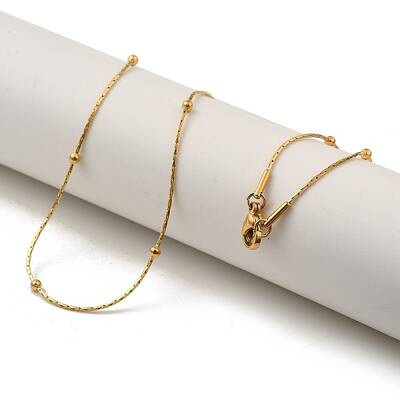PVD Vacuum Plating 304 Stainless Steel Satellite Chains Necklace for Men Women