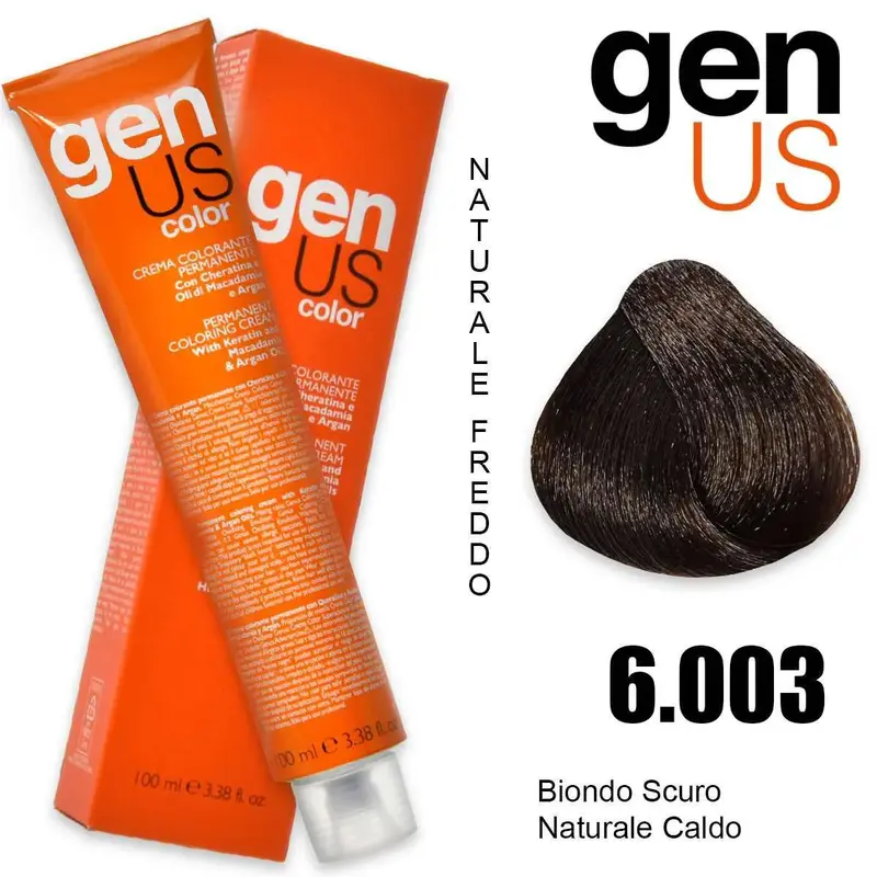 Crema Colorante Permanente Genus 100 Ml 6.003