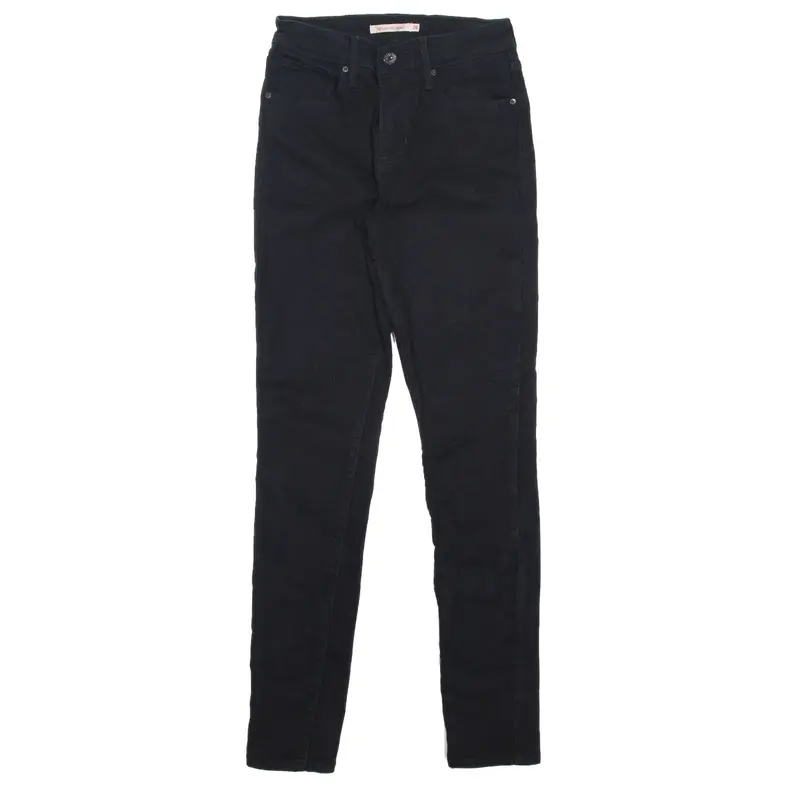 LEVI'S High Rise Jeans Black Denim Slim Skinny Womens W26 L30