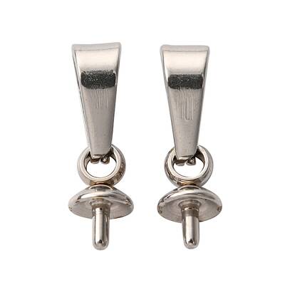 Tarnish Resistant 201 Stainless Steel Peg Bails Pendants