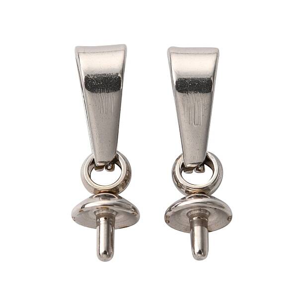 Tarnish Resistant 201 Stainless Steel Peg Bails Pendants