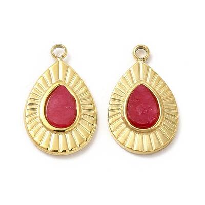 Natural Carnelian Teardrop Charms