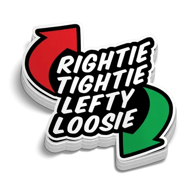 Rightie Tightie Hard Hat Decal
