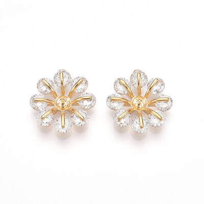 Brass Micro Pave Cubic Zirconia Pendants