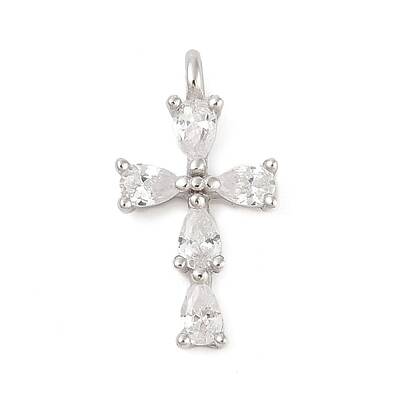 925 Sterling Silver Clear Cubic Zirconia Charms