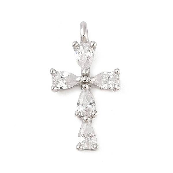 925 Sterling Silver Clear Cubic Zirconia Charms