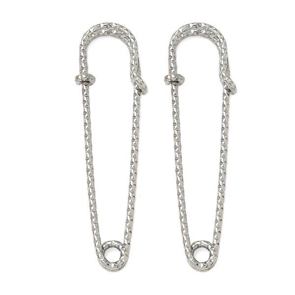 304 Stainless Steel Safety Pins Brooch Findings