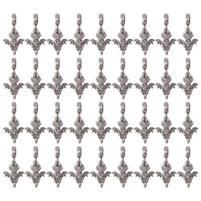 36Pcs Alloy European Dangle Charms