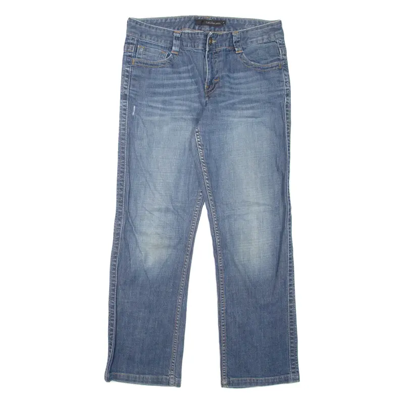 CALVIN KLEIN JEANS Womens Jeans Blue Slim Bootcut Stone Wash W32 L29