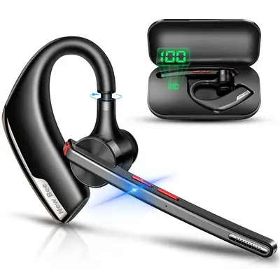 M51 | TikTokShopfalldealsforyou New bee Bluetooth Trucker Headset, Wireless Bluetooth Earpiece for Cellphone with 500mah Char...