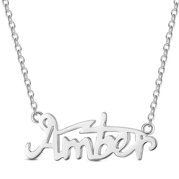 Rhodium Plated 925 Sterling Silver Pendant Necklaces