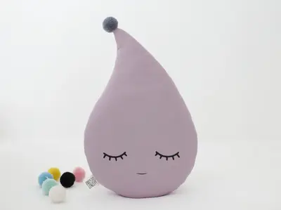Dusty Lavender Raindrop Pillow
