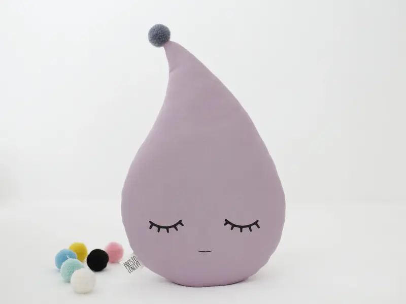 Dusty Lavender Raindrop Pillow