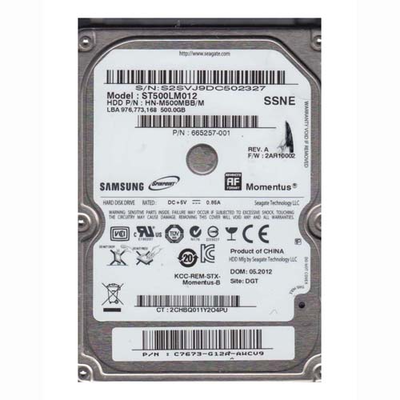665257-001 HP 500GB 5400RPM SATA 3Gb/s 2.5-inch Hard Drive