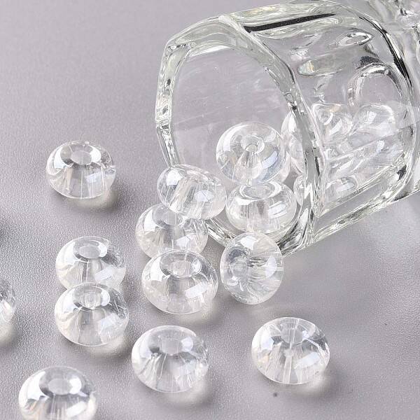 Transparent Colours Luster Glass Round Beads