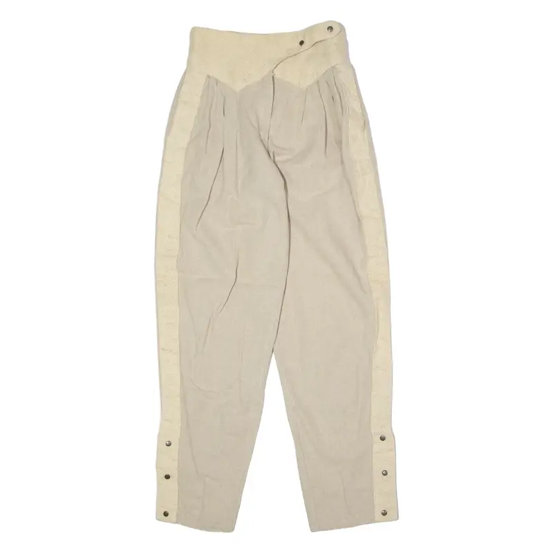 PREFERENCE Womens Trousers Beige Slim Tapered 90s Linen W24 L29
