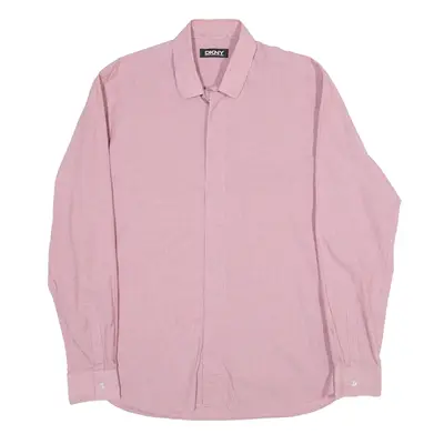 DKNY Shirt Red Check Long Sleeve Mens L