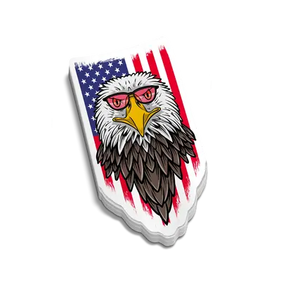 Patriotic Eagle - Hard Hat Decal