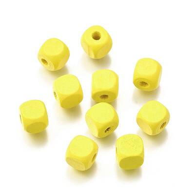 Spray Painted Wooden Beads