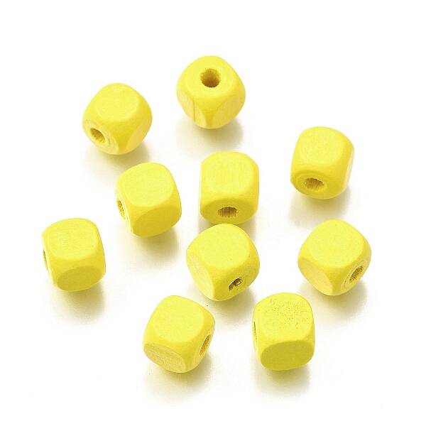 Spray Painted Wooden Beads