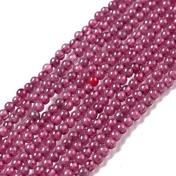 Lab Grown Red Corundum Beads Strands
