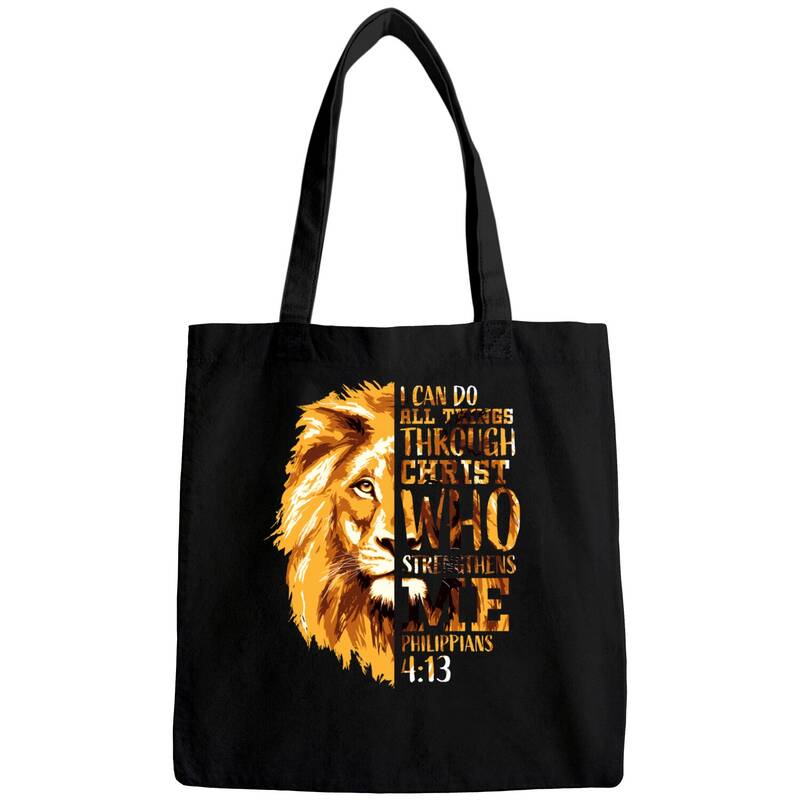 Mens Philippians 4:13 Christian Bible Verse Gift Lion Bags