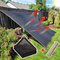 Summer Garden Mesh Shade, Shadecloth with Grommet & Rope, Waterproof Sun Shade Cloth for Patio, Dog House, Farm, Camping, Bal...