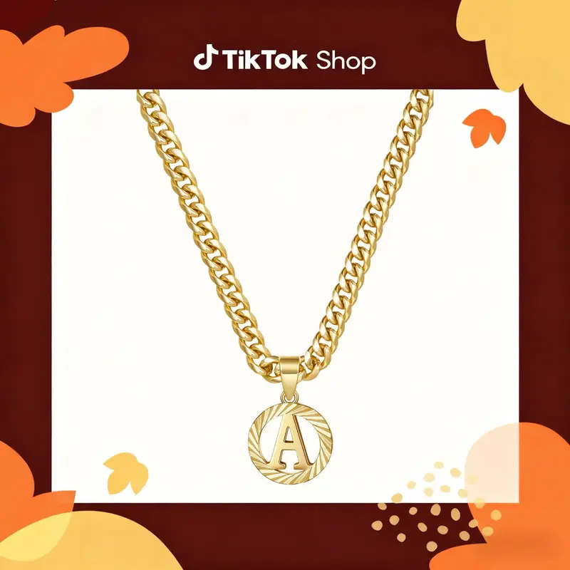 KissYan Gold Initial Necklace,14K Gold Plated Round Letter Pendant Hollow Capital Monogram 5mm Cuban Chain Necklace Alhpabets...